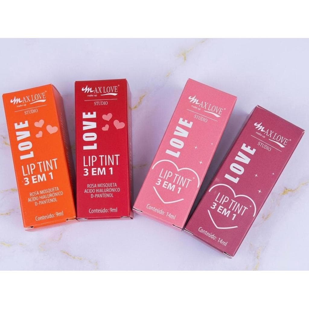 LIP TINT MAX LOVE VEGANO 3 EM 1 FOSCO LONGA DURAÇÃO