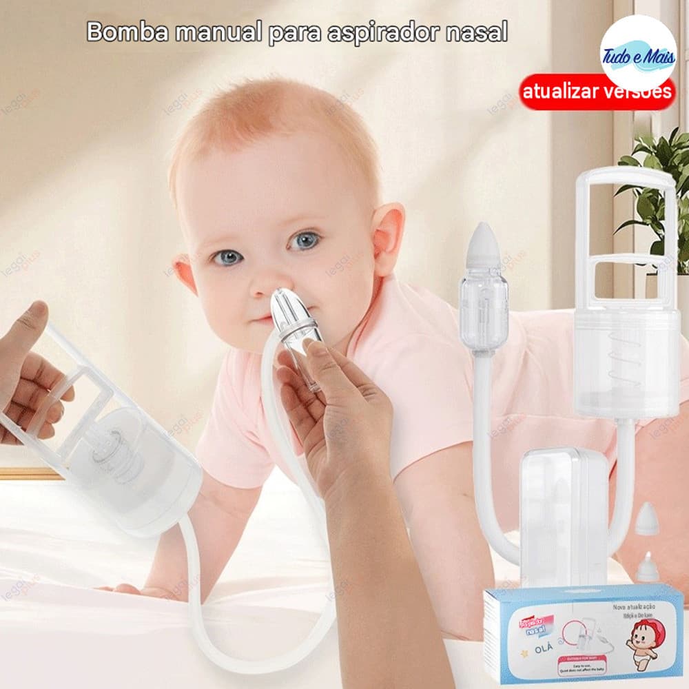 Aspirador de Nariz Bebê Manual – Sucção a Vácuo para Desobstrução