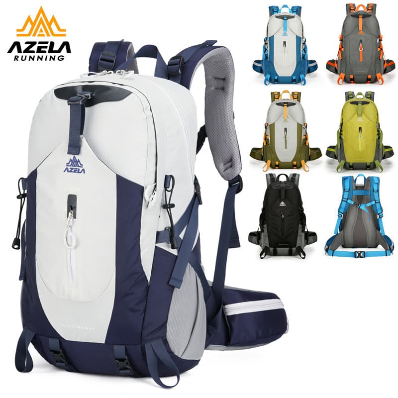 Azela Nylon Escalada ao ar livre Bolsa 40L Mochila de viagem de lazer Repelente de água de grande capacidade