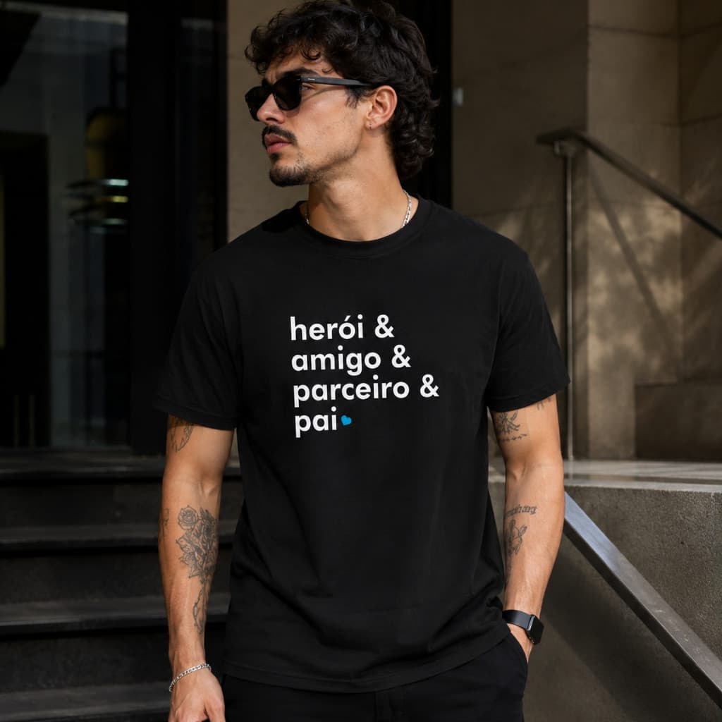Camiseta Dia Dos Pais Camisa Masculino 100% Algodão Filho Personalizada 100% Algodão
