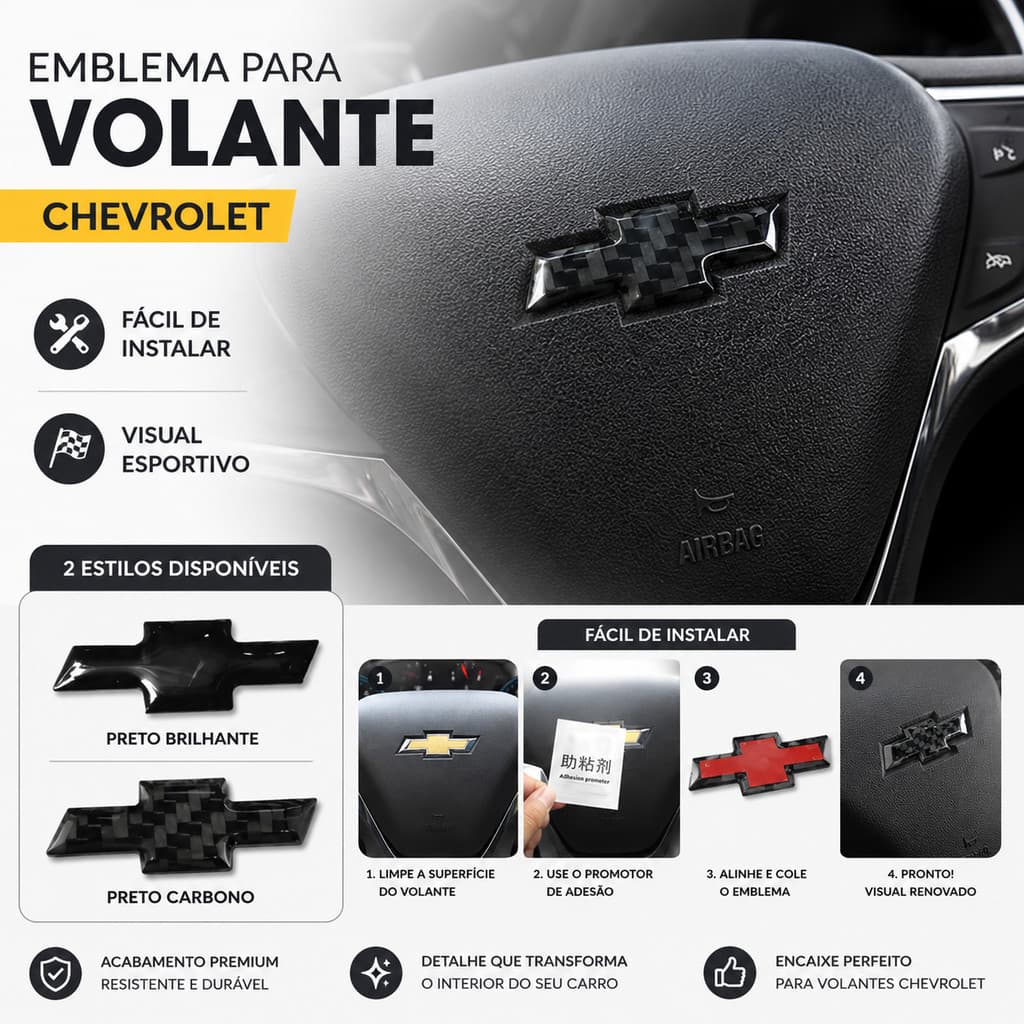 Logotipo Do Volante Carro 3D Emblema Decalque Guarnição Para Chevrolet Cruze Onix Malibu Tracker Equinox Spin S10 Silver