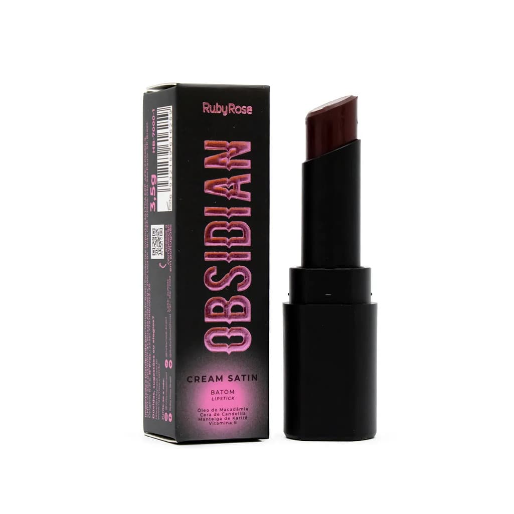 Batom Cream Satin Obsidian OCS01 Ruby Rose