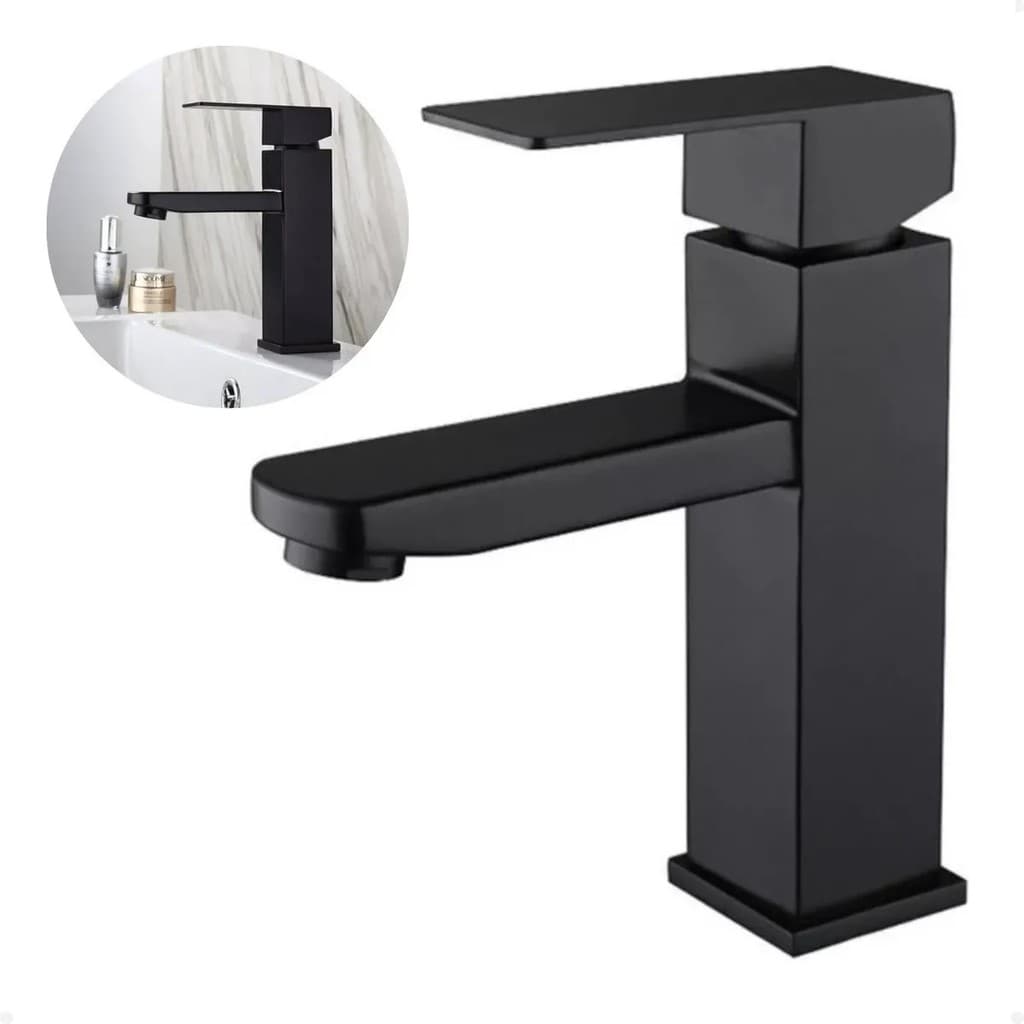 Torneira Banheiro Lavabo Monocomando Misturador Aço Inox 304