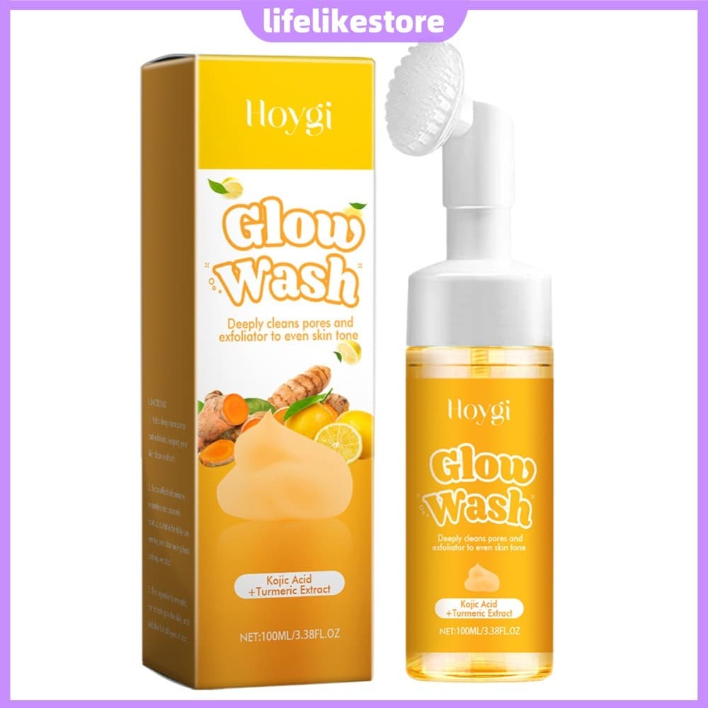 Espuma De Lavagem Com Brilho De Cúrcuma Escova De Limpeza Facial Diária Para Homens E Mulheres [lifelikestore.br]