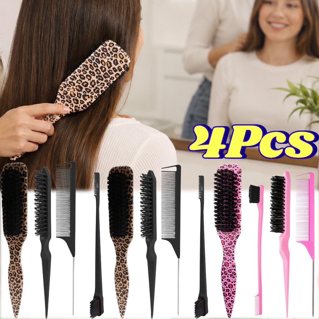 4 Unidades De Pente De Separação De Cauda De Metal Leve-Pentes De Volume Para Controle De Borda De Frizz Todos Os Tipos