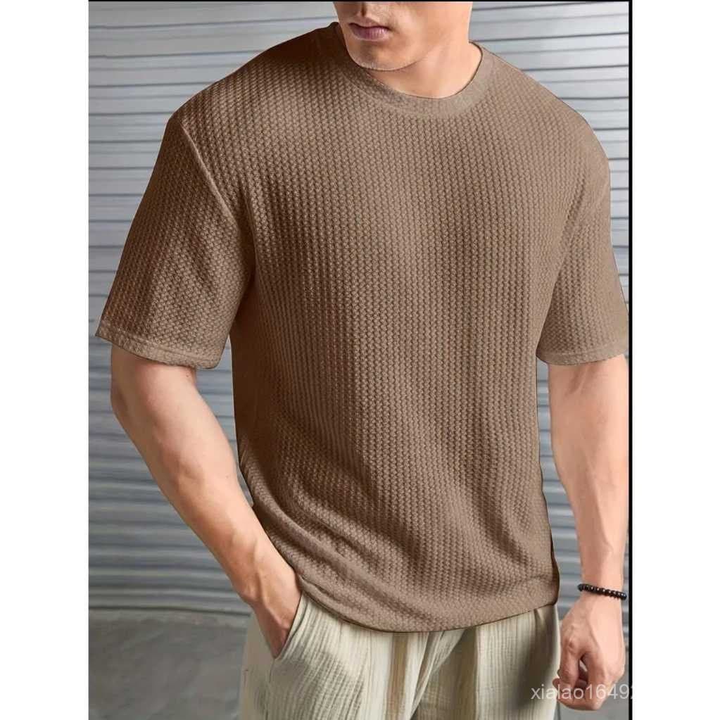 Camiseta Básica Casual Oversized Lisa de Corte Reto