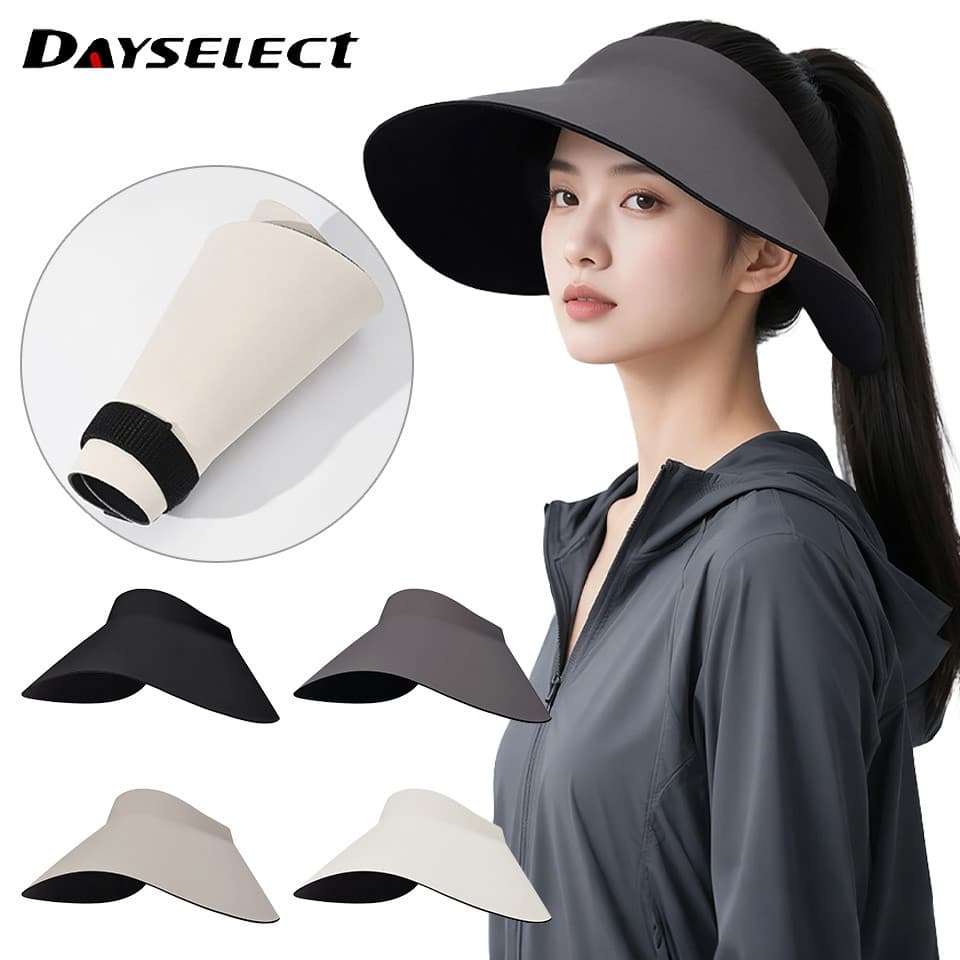 DAYSELECT Verão Ao Ar Livre Equitação Respirável Anti-UV Dobrável Tampa Superior Aberta Com Aba Larga
