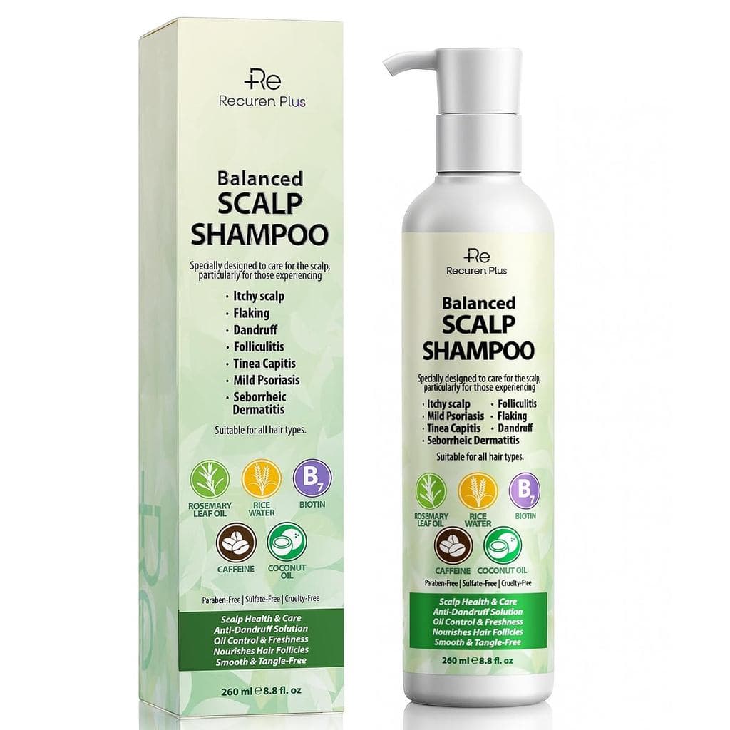 Shampoo Antifúngico para Foliculite e Dermatite Seborreica: Tratamento para Psoríase do Couro Cabeludo, Alívio da Caspa