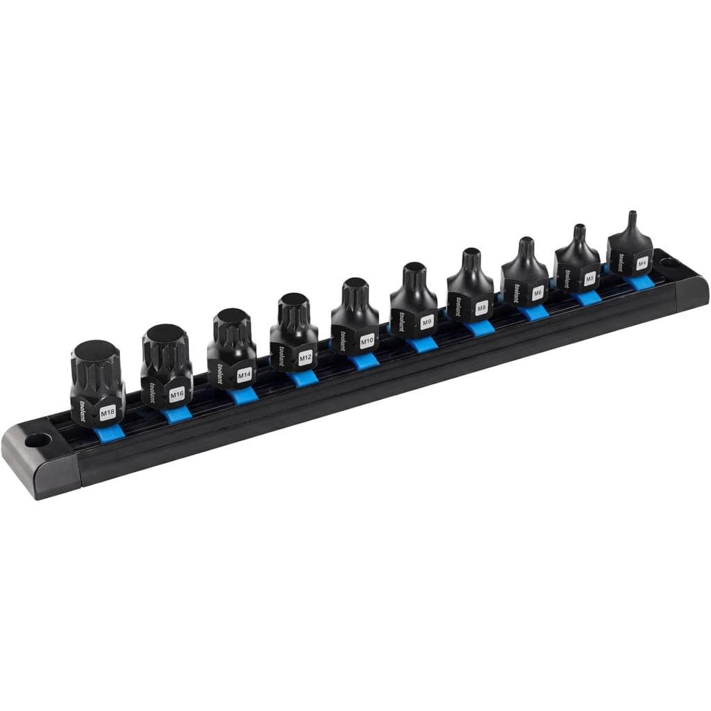 toolant Jogo de Soquetes de Impacto XZN com Encaixe Triangular de 3/8", 10 Peças, M4-M18, Aço S2, Jogo de Soquetes XZN p