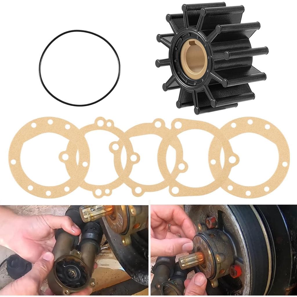 18838-0001 Kit de Impulsor de Bomba de Água Interna de 12 Lâminas para Substituição em Sherwood 09959K Johnson 09-701B-1