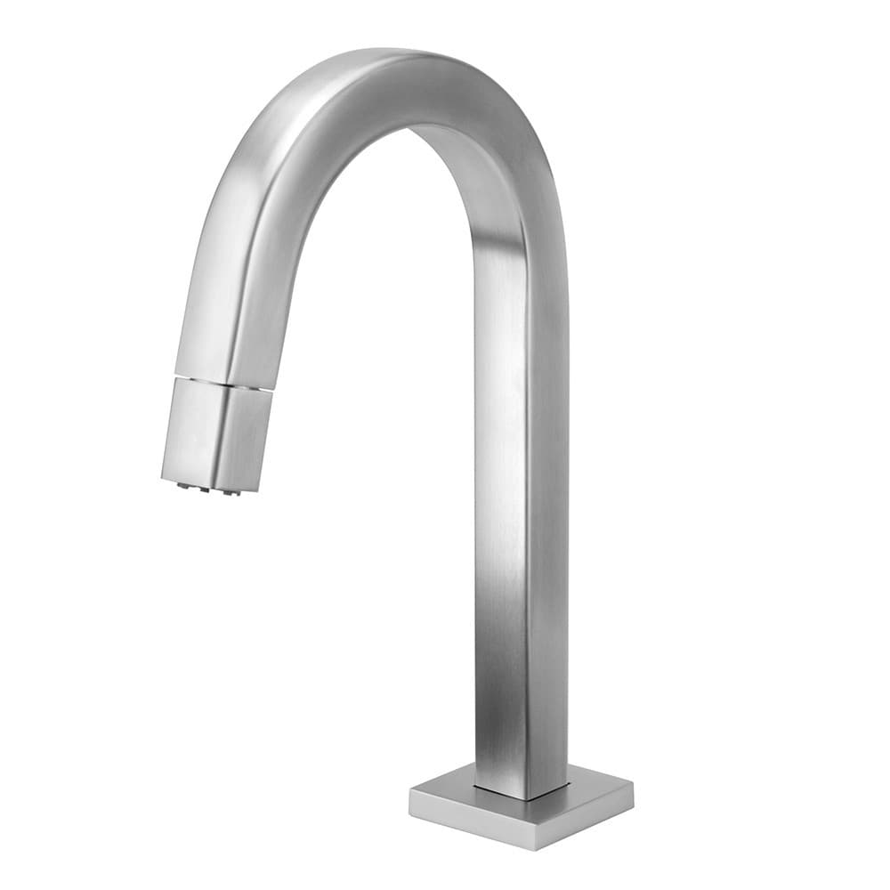 Torneira Banheiro Quadrada Inox Escovado Modelar Tube Cuba Apoio Lavatório Mesa Pratica Clean