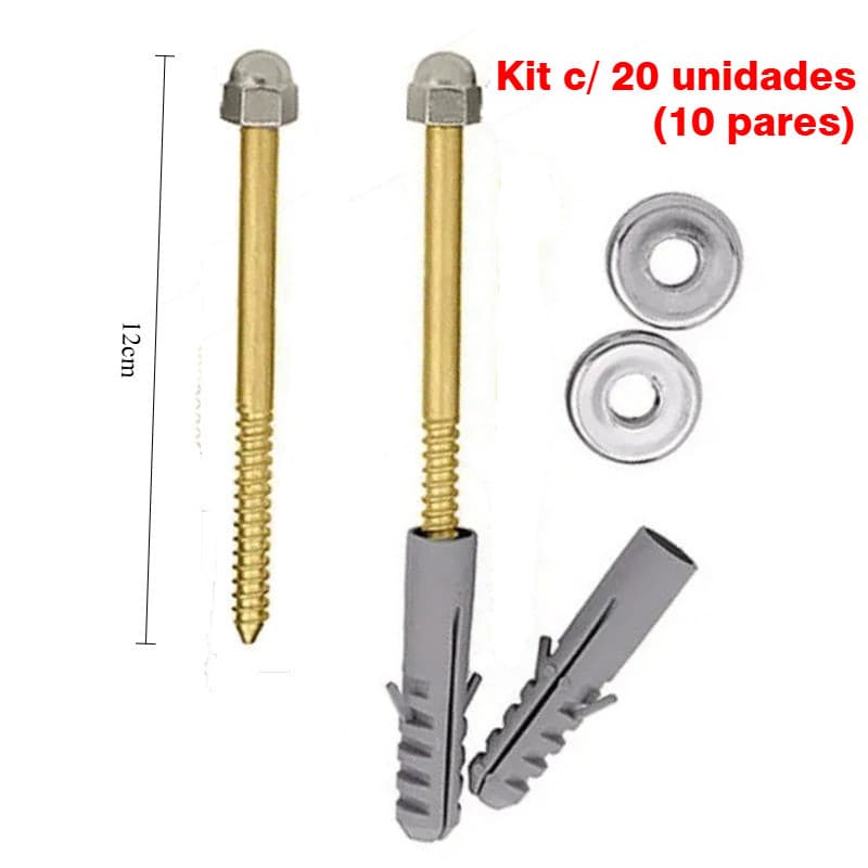 20 unids Parafuso Tanque Latão Luxo B12 X 120MM -TORALF REF: 2375ST