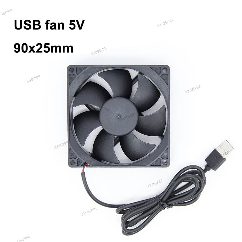 90mm X 25mm DC 9025 5V USB Cabo De Alimentação Sem Escova Caso Refrigeração Ventilador Para Receptor DVR Xbox TV Caixa R