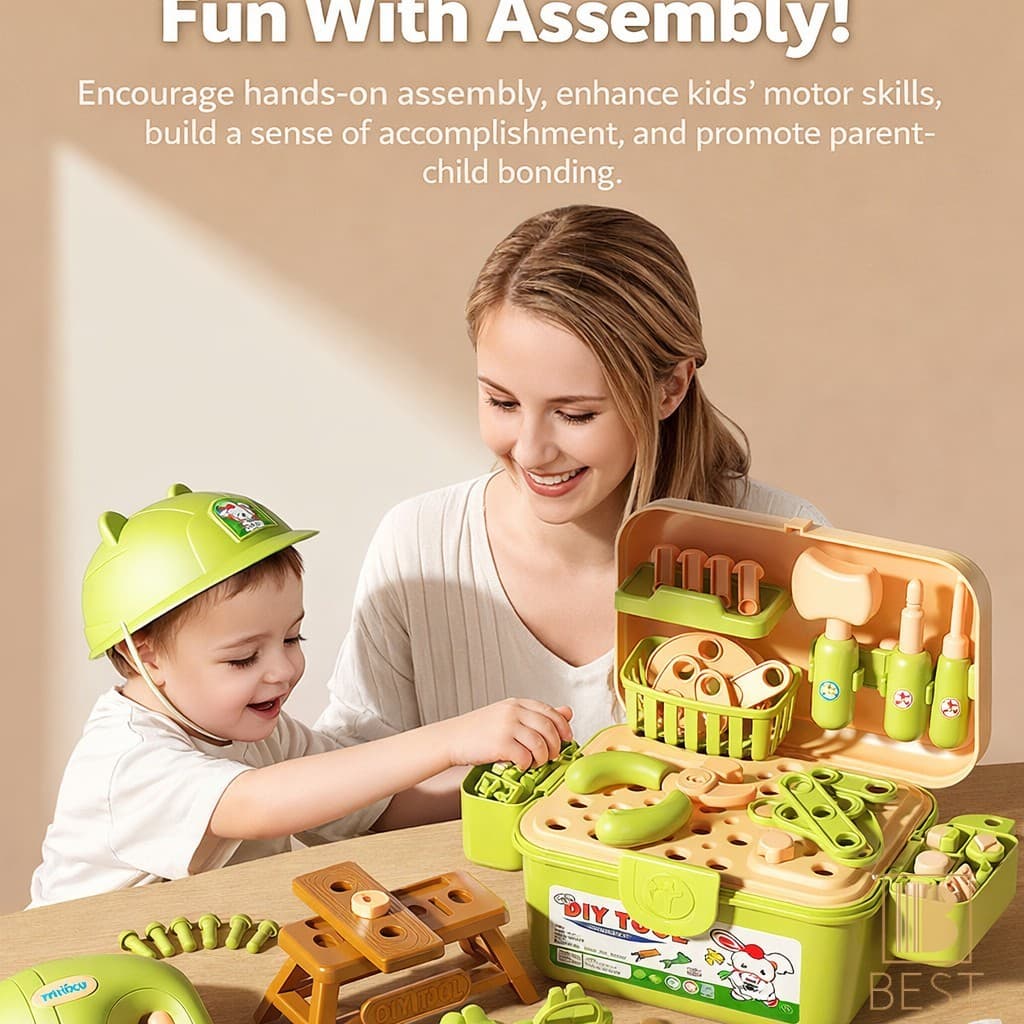 Conjunto De Brinquedos De Caixa De Ferramentas Educacionais-Desmontagem De Parafuso Play House Para Crianças