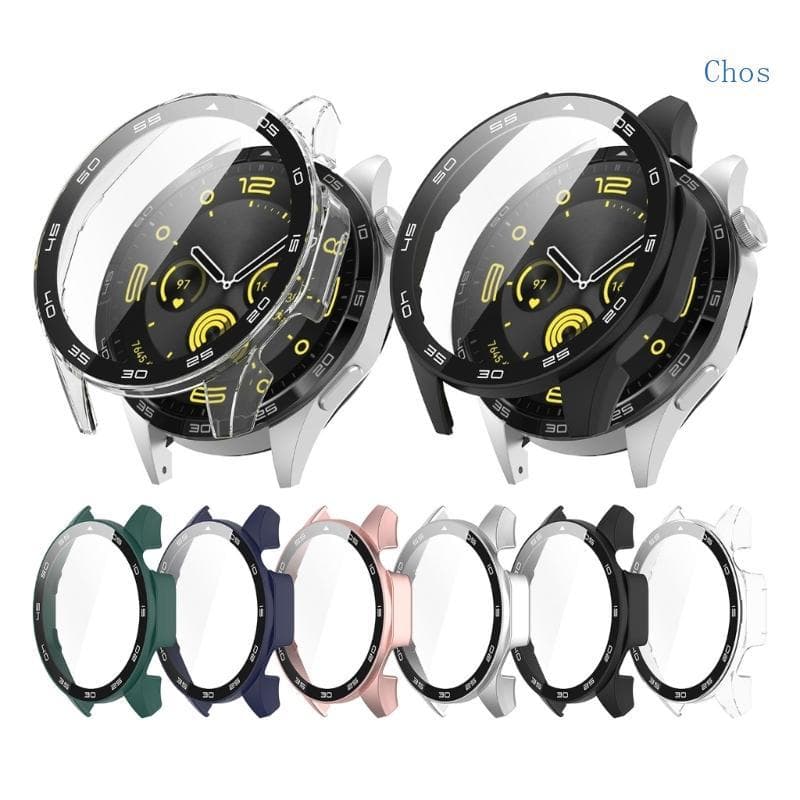 Chos Smartwatch Capa Vidro Temperado Para Relógio GT4 46mm Case Bumper Shells