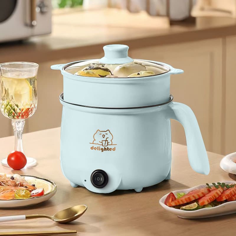 Fritadeira Elétrica Wok Doméstica Multifuncional Panela Antiaderente Elétrica Dormitório Panela Quente Elétrica Panela Q