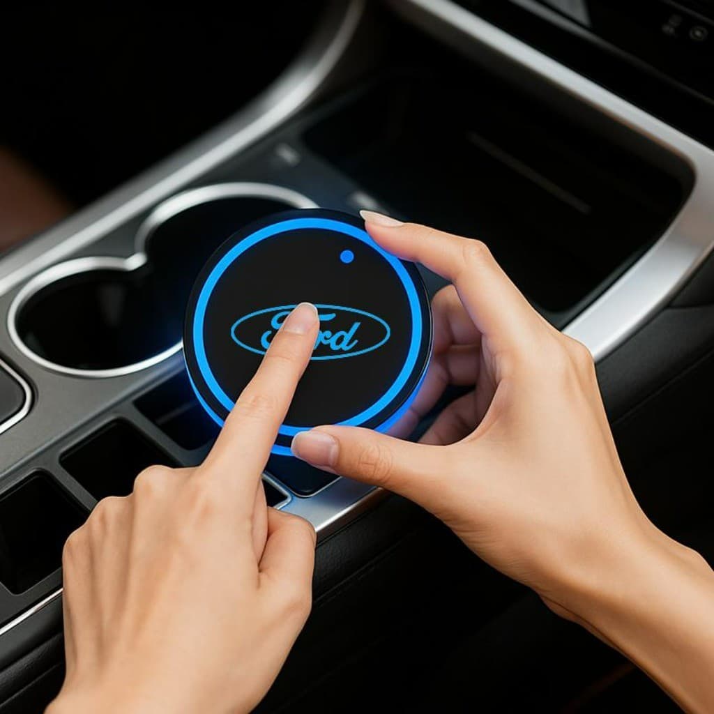 7 Cores À Prova D'água Porta Copos Iluminado Acessórios para Carros For Ford Ranger Territory Bronco Maverick Ka