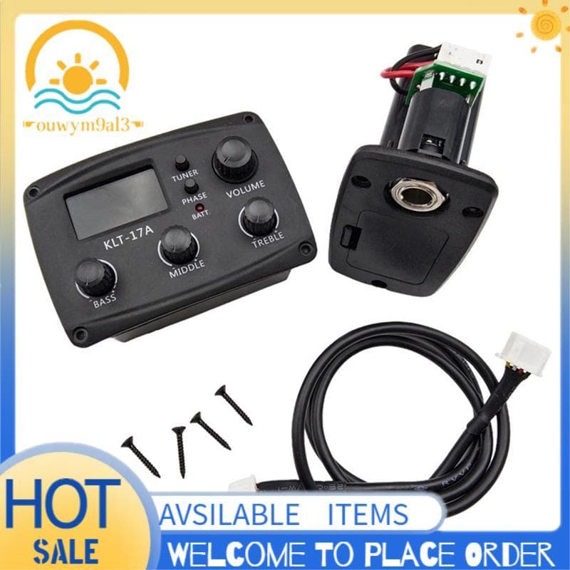 - Pré-Amplificador De EQ De Guitarra Acústica 17A , Com Afinador De Procedimento Digital , Equalizador De 3 Bandas , Ace