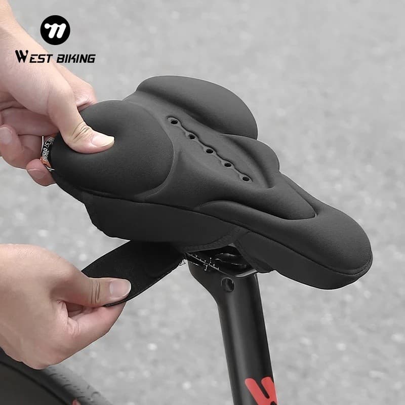 Capa de Selim para Bicicleta WEST BIKING, Antichoque, Macia, Altamente Elástica, Respirável, com Capa de Chuva, Acessóri