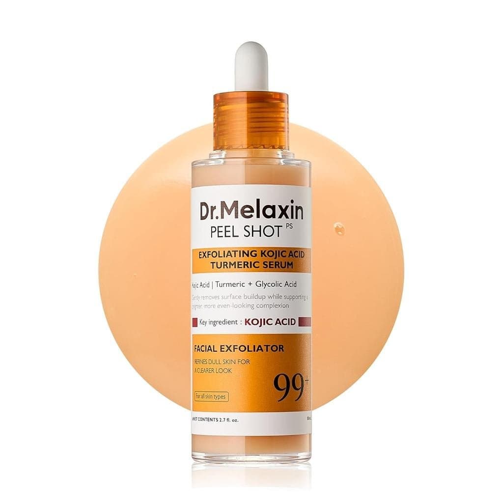 Dr. Melaxin Peel Shot Sérum de Ácido Kójico e Cúrcuma – Corretor de Manchas Escuras Esfoliante com AHA/BHA e Niacinamida