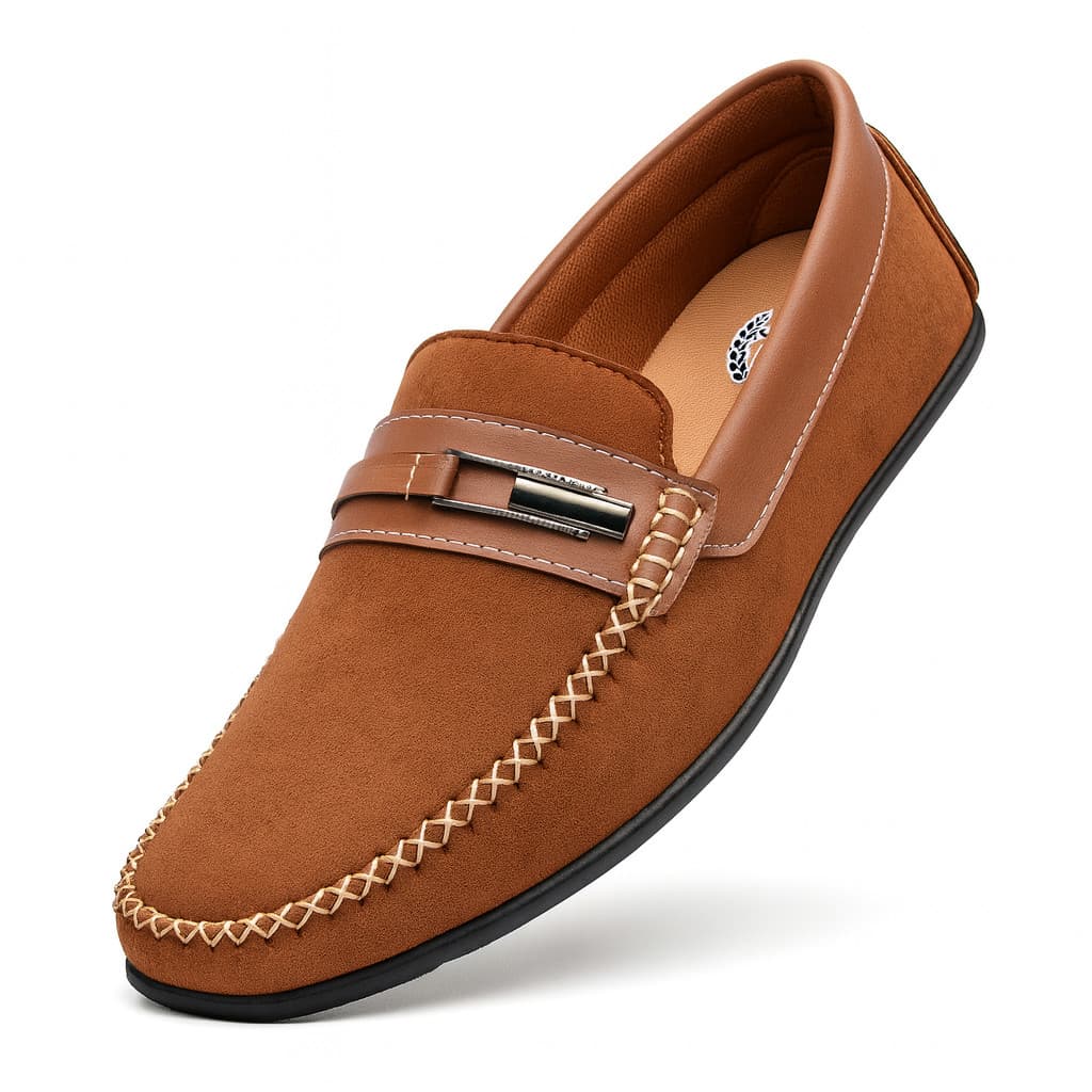 Mocassim Masculino Camurça Charmoso Premium Design exclusivo Visual clean