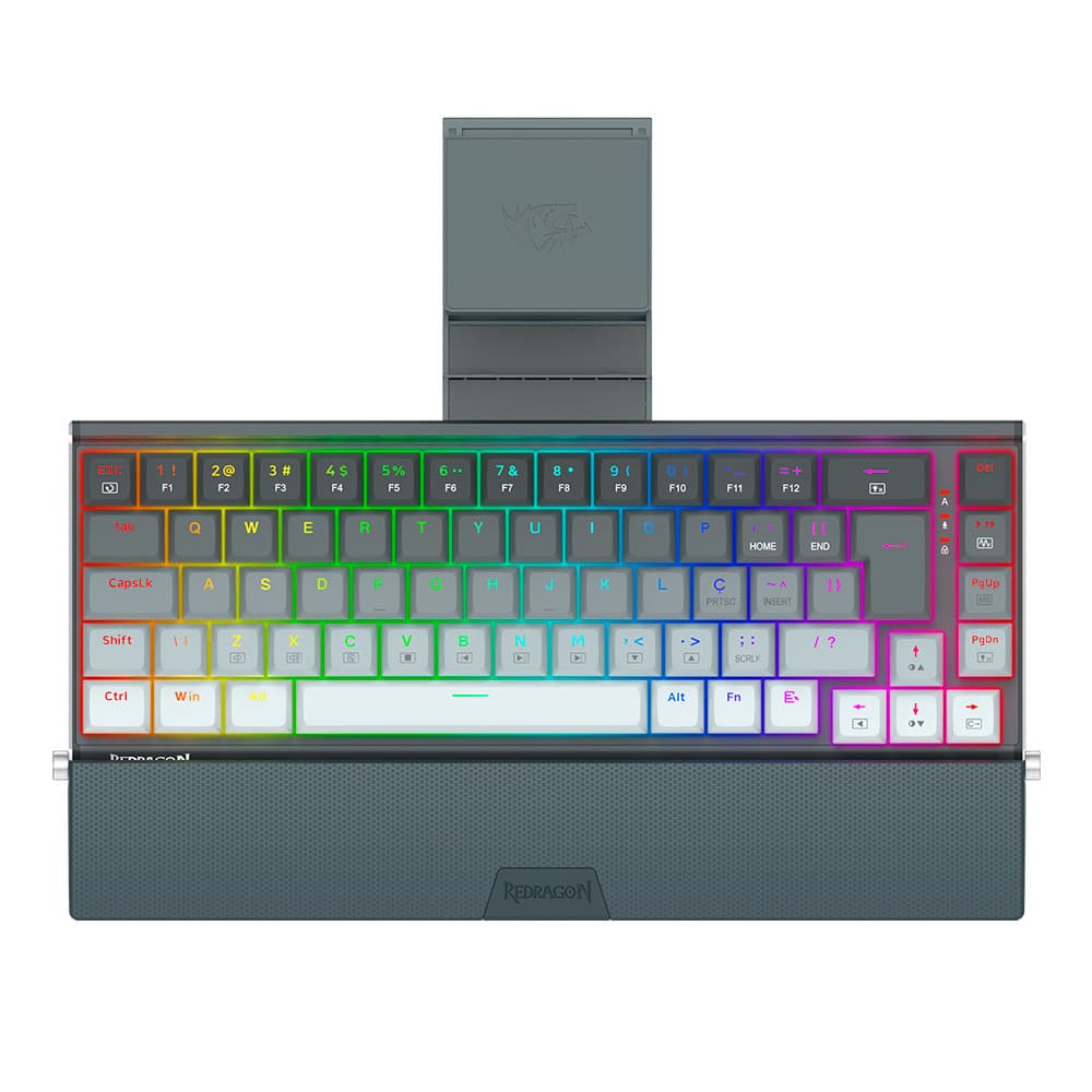 Teclado Mecânico Redragon Shaco RGB Switch Brown Preto Cinza