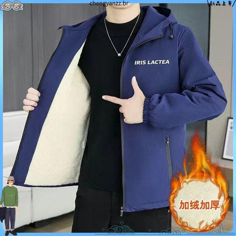 Forro de lã engrossado inverno jaqueta de algodão jaqueta gola ao ar livre Casual novo estilo na moda à prova de frio