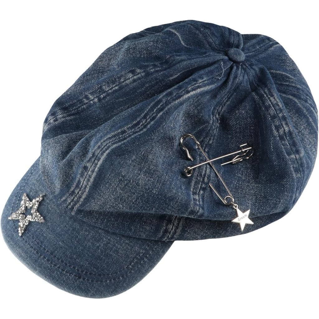 Bonés Newsboy para Mulheres, Chapéu Vintage de Denim, Bonés Newsboy de Denim, Plano, Boina com Viseira, Boné Cabbie