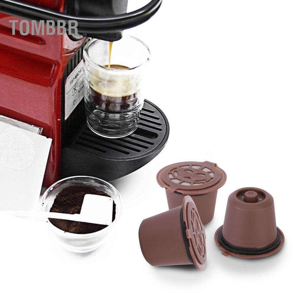Tombbr Eacam 3 unidades de filtro de cápsulas de café reutilizáveis ​​para uso doméstico feito com filtragem de alta