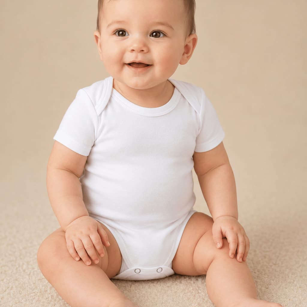 body bebê branco liso, roupa infantil unisex menino e menina, 100% algodão, casual
