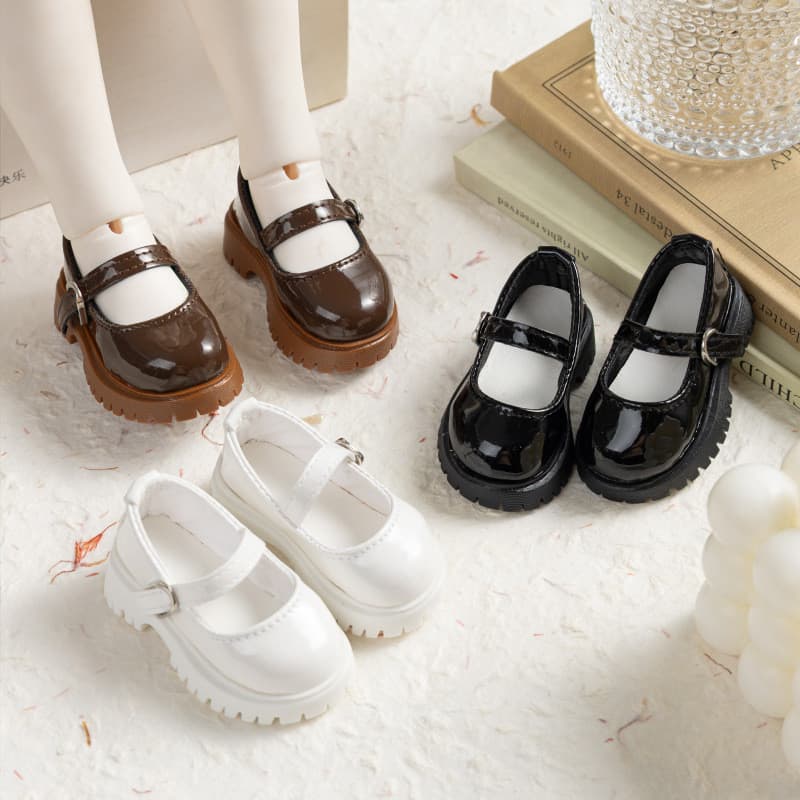 1/4 BJD Boneca Acessórios Para Sapatos JK Fundo Plano Pequenos De Couro Casual Vestir