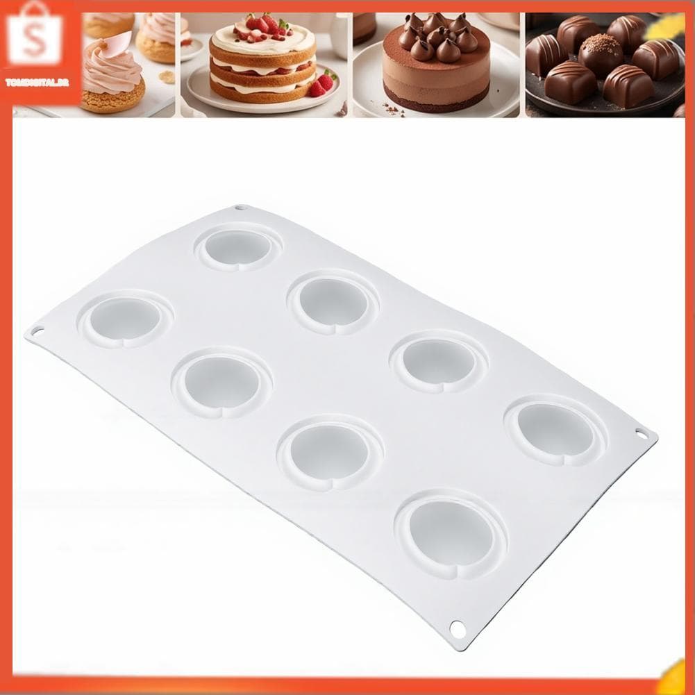 Tomdigital.br Molde de silicone para bolo mousse, à prova de calor, antiaderente, faça você mesmo, 3d, sobremesa