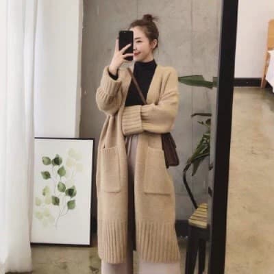 Fat mm camisola jaqueta feminina outono inverno estilo ocidental solto tamanho grande grosso malha Cardigan sobre o joel