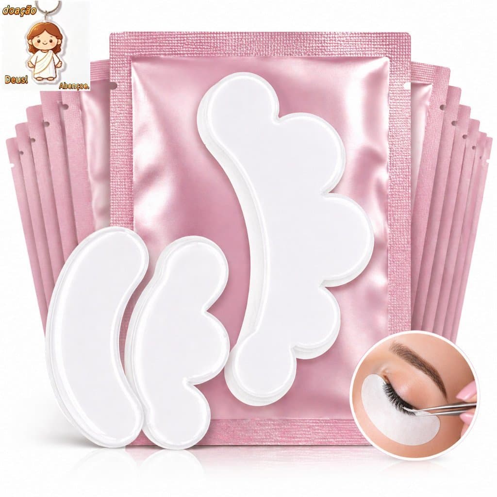 50 Pares Protetor de Pálpebras em Gel para Alongamento de Cílios Pads Profissional