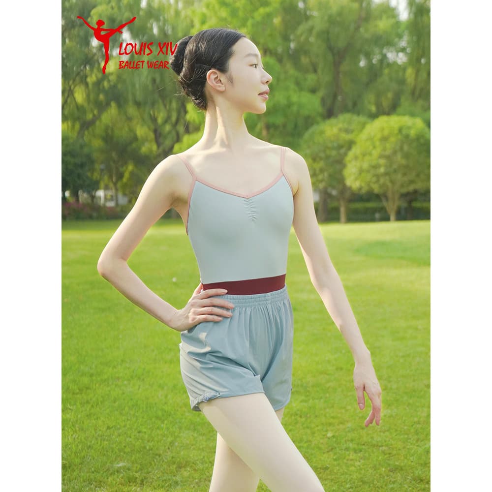 LOUIS XIV Ballet prática terno feminino com decote em v estilingue bodysuit adulto terno de dança bodysuit terno de giná