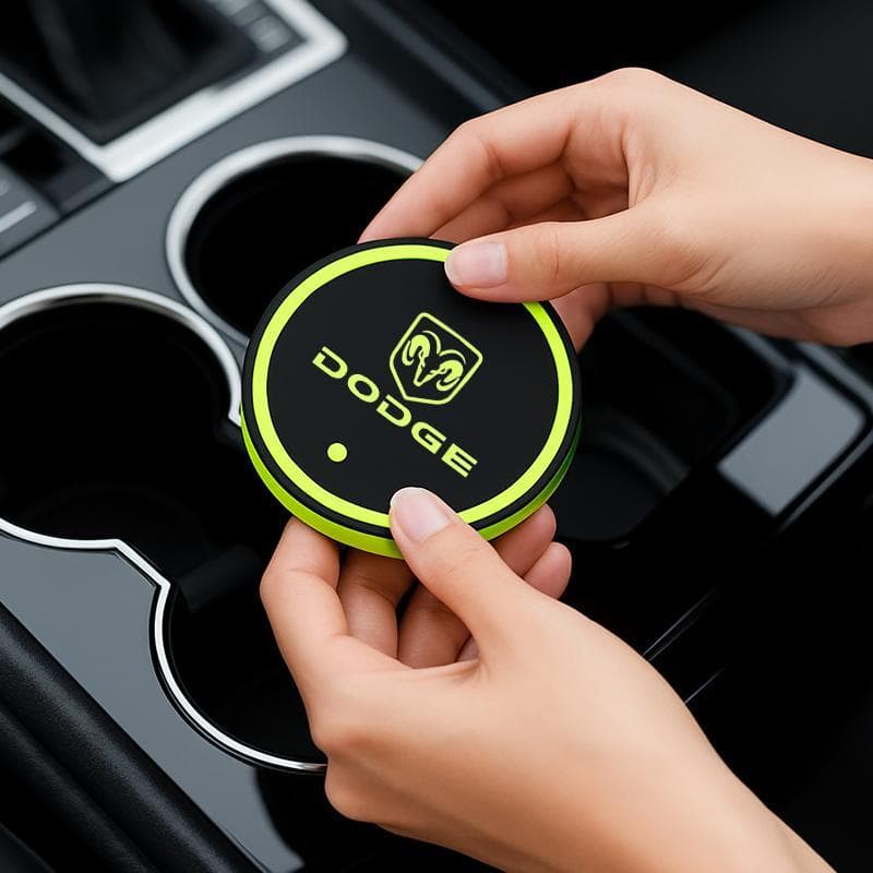 7 Cores Recarregável USB Tapete Porta Copos LED Artigos Automotivos For Dodge Challenger Charger Durango Journey
