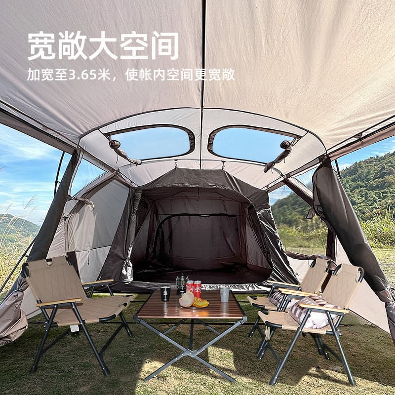 SunnyFeel SunnyFeel Tenda Túnel de Acampamento Ao Ar Livre À Prova de Vento Protetor Solar À Prova de Chuva Um Quarto Um
