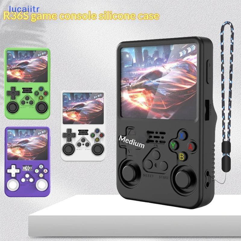 Capa Protetora De Silicone lucaiitr Para Console De Jogos Portátil R36S , 360 ° Acessórios De Jogo De Pele À Prova De Ch