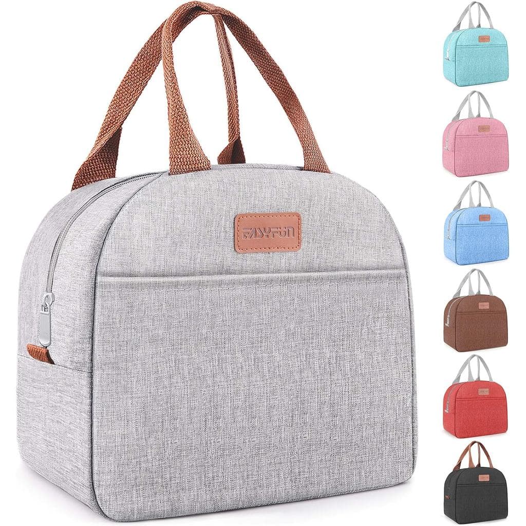 Bolsa Térmica para Almoço para Mulheres e Homens, Caixa Térmica Isolada para Adultos, à Prova de Vazamentos, Recipientes