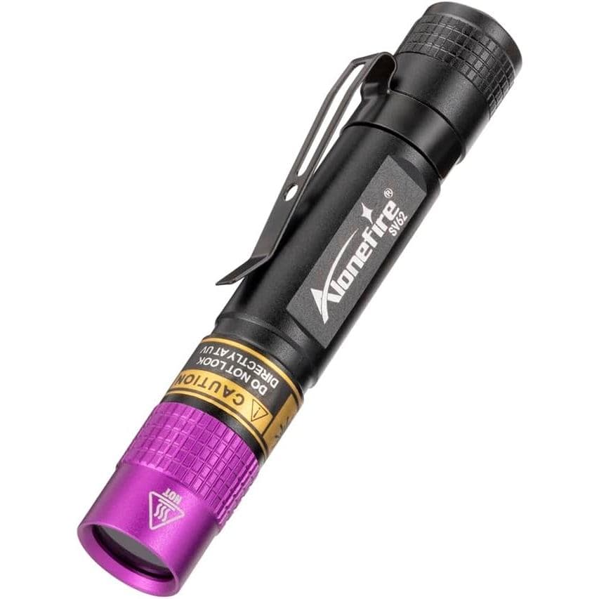 Lanterna UV Alonefire SV62 Mini 3W 365nm, Luz Negra Ultravioleta Portátil, Muito Pequena, EDC para Minerais, Detector de