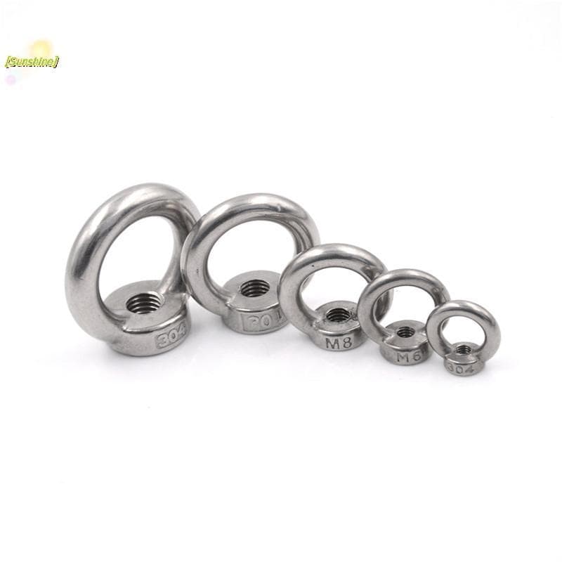 [Sunshine] M5/M6/M8/M10/M12 Porca De Olhal De Elevação Em Aço Inoxidável 304 Porcas Formato De Anel [Novo]