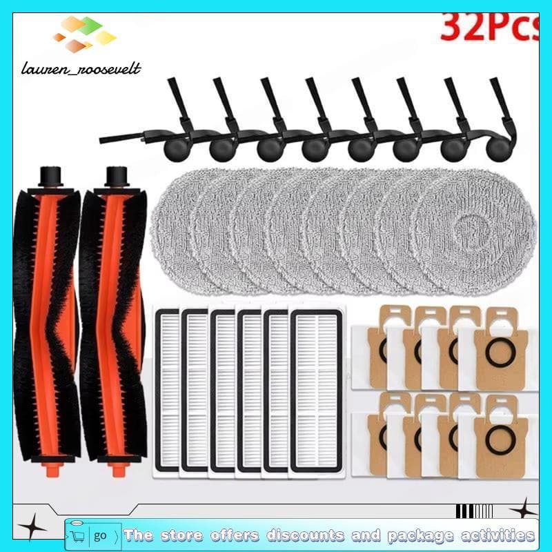 Para H50 PRO/OV42GL Robô Aspirador De Pó Acessórios Escova Lateral Principal Mop Pano Filtro HEPA Saco Peças Reposição