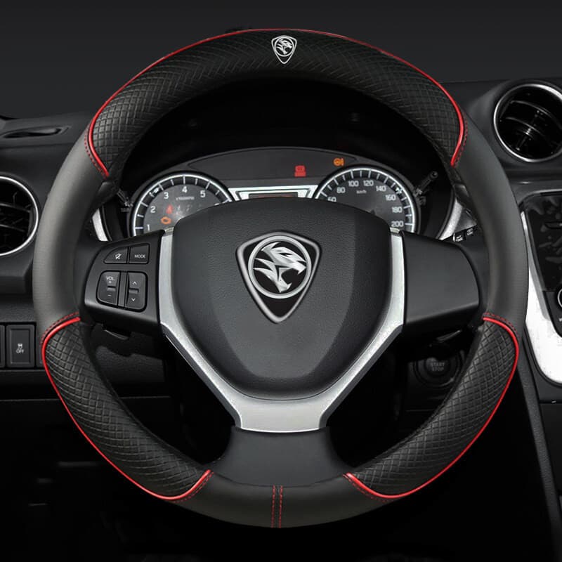 Proton Iriz Waja Hero Saga Persona Prime Erthree Exora SUV capa de volante de carro em couro, capa de volante em couro P