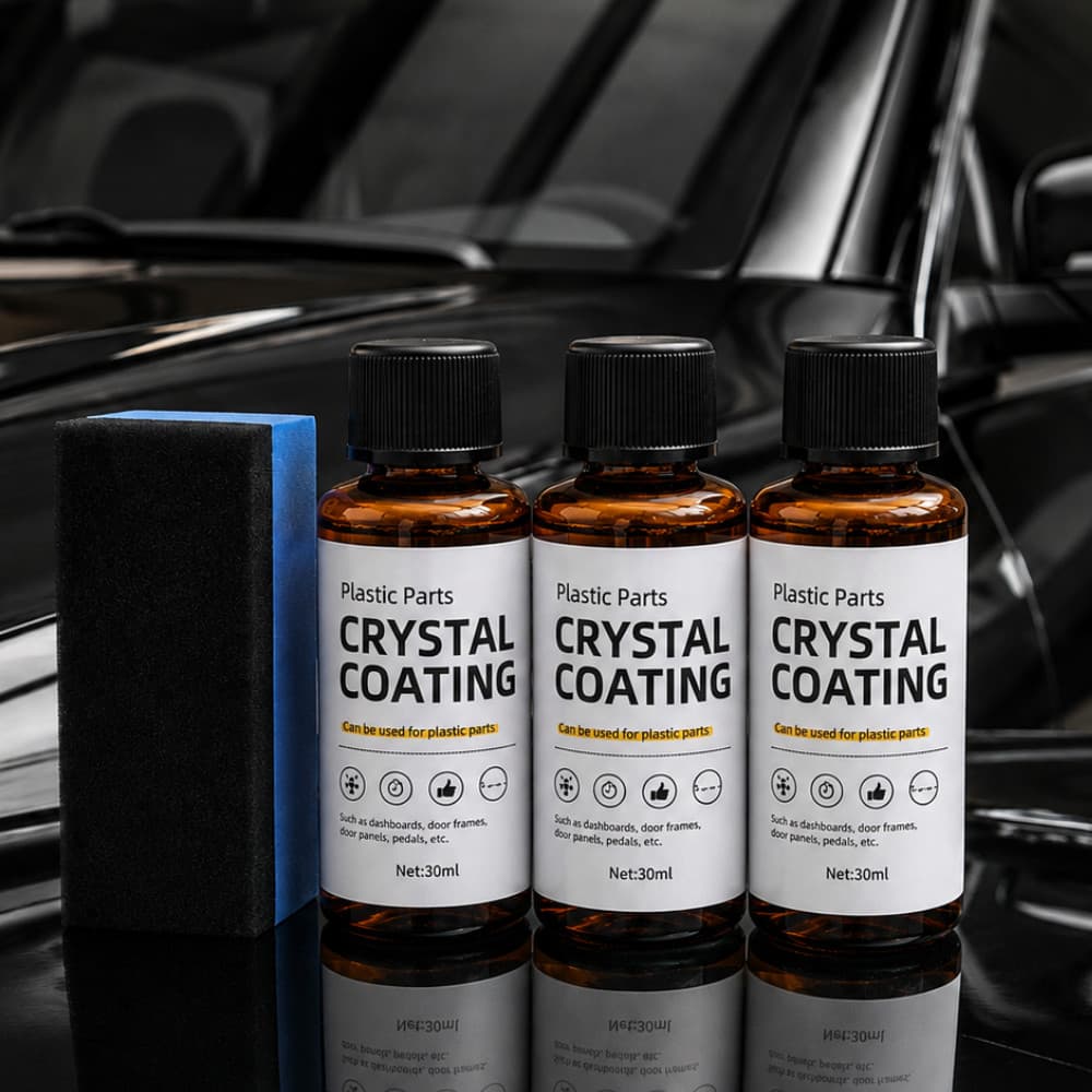 Kit Restaurador Plástico Automotivo Hidrofóbico Revitalizador Painel Porta Parachoque Interno Externo Kit 2 Ou 3