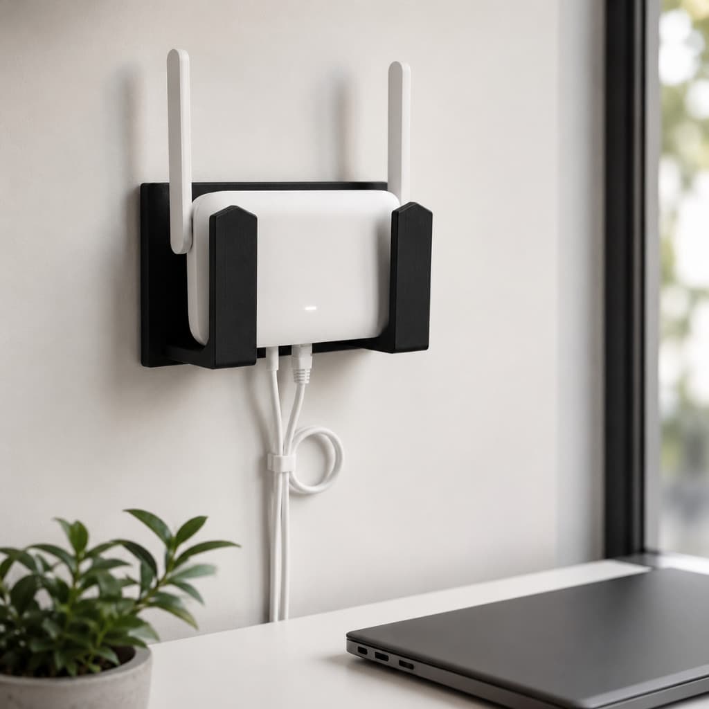 Suporte Universal para Roteador Wi-Fi Parede Sem Furo Organizador WiFi Modem