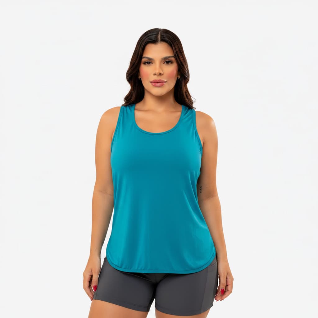 Kit 2 Regatas Fitness Cores Variadas DryFit Garotta Marotta Fitness