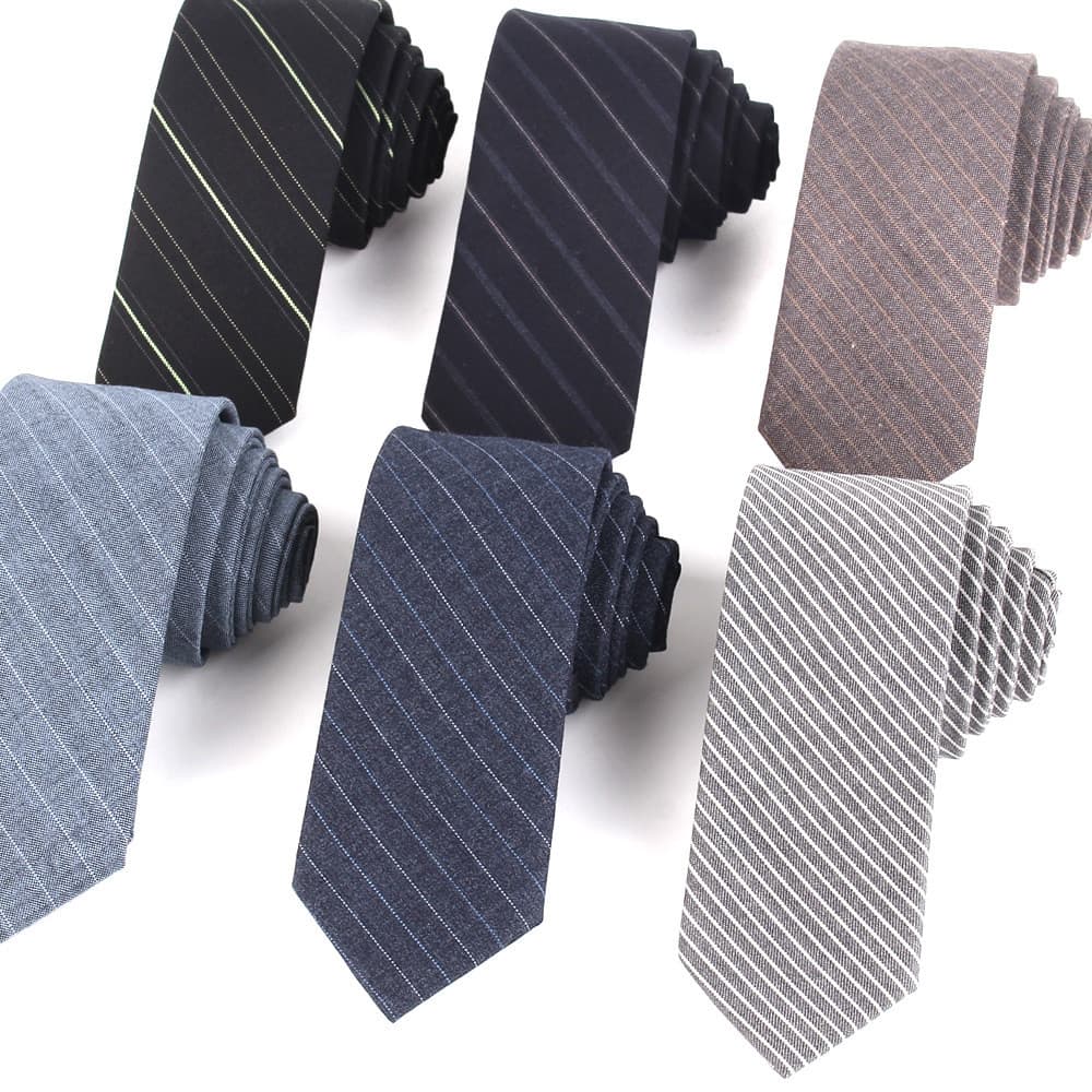 Gravata masculina de negócios moda Casual Ultra-estreita 5.5 cm gravata de lã terno camisa gola gravata pronto estoque