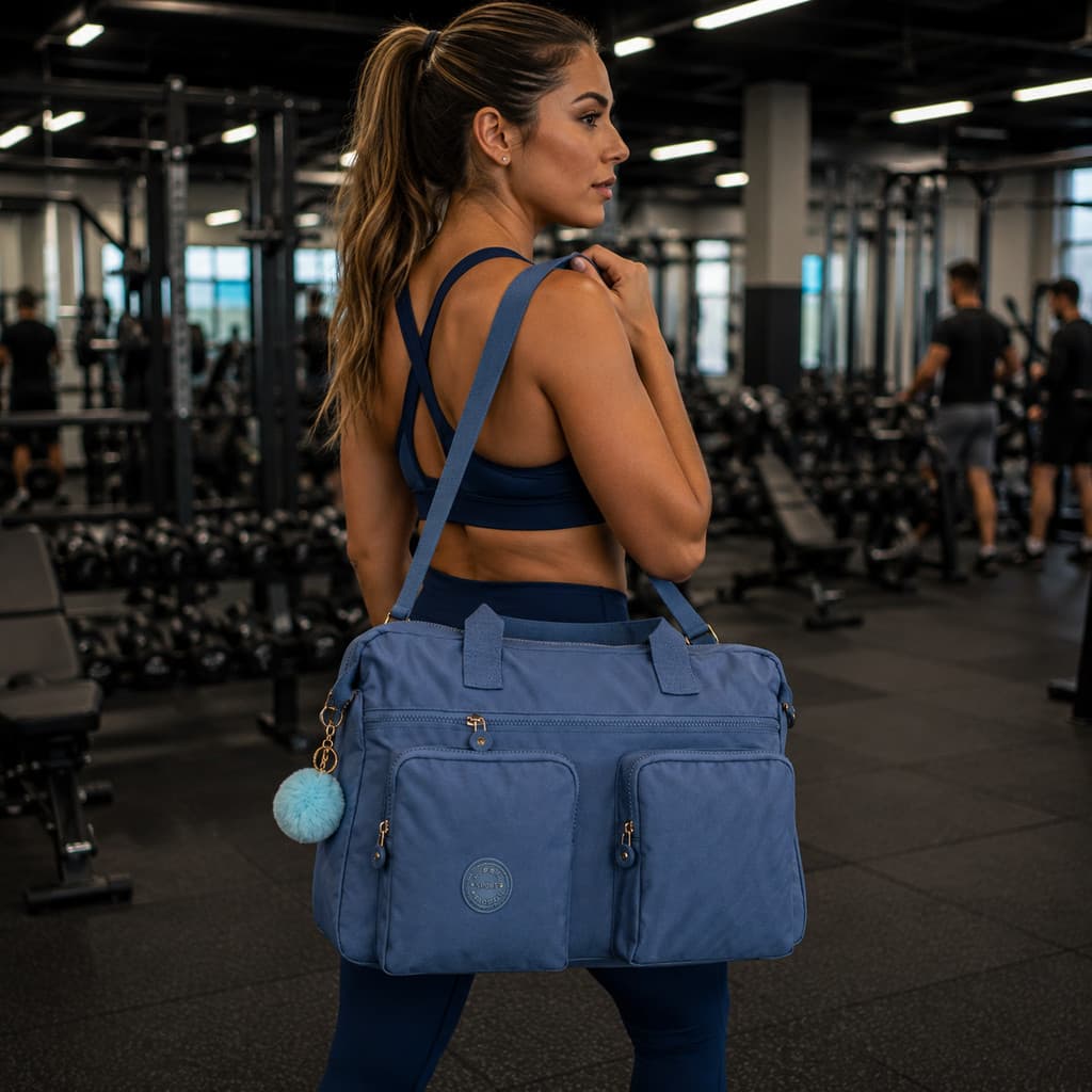 Bolsa Mala Unissex Grande Viagem Academia Organização Fitness Crossfit Tectel Luxo Top Reforçado Impermeavel Funcional