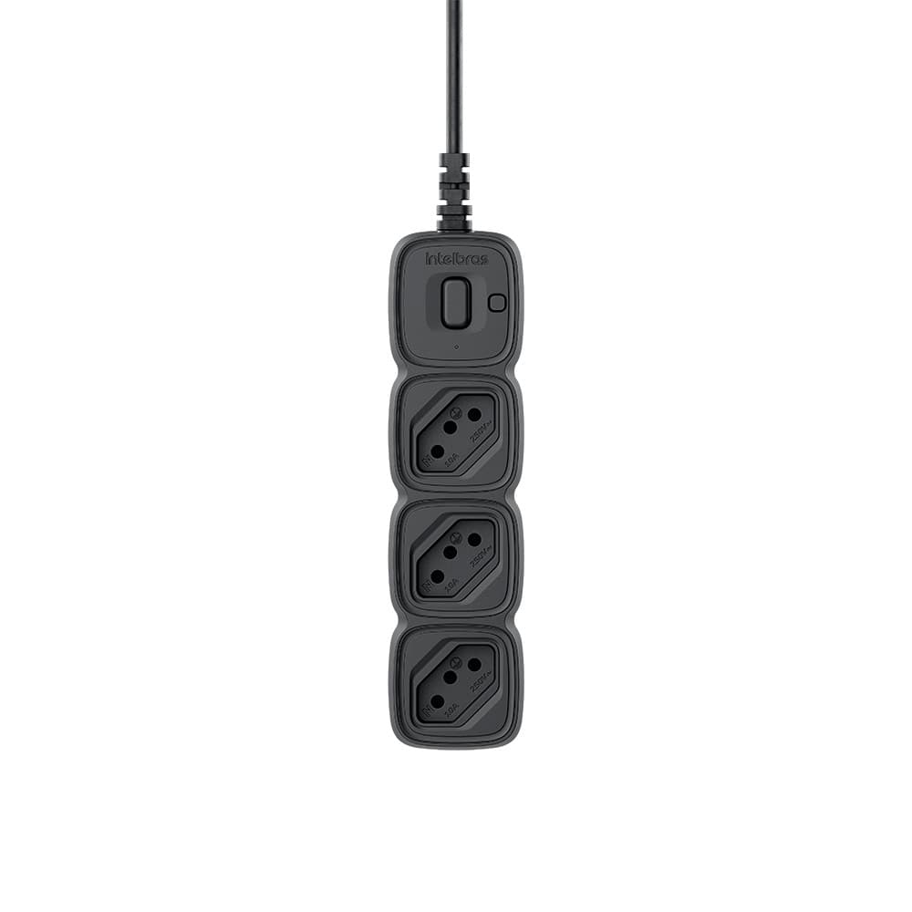 Protetor Eletrônico Intelbras com 3 Tomadas EPE 2003 Preto