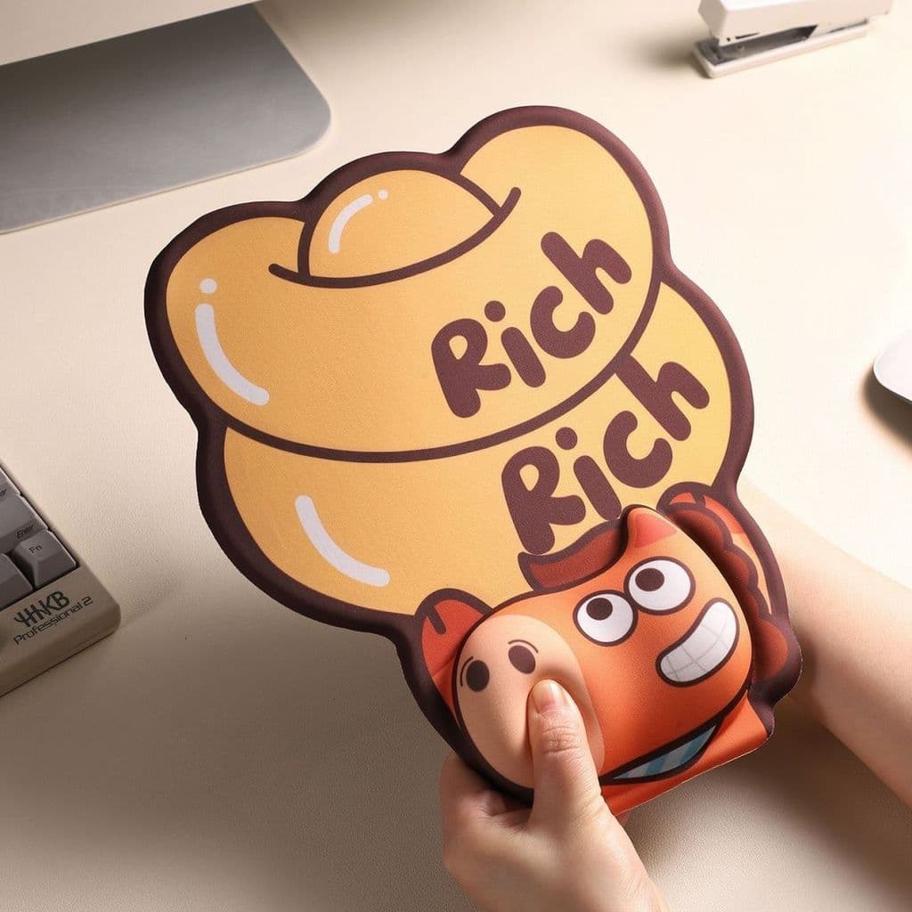 Pequeno urso Hall Silicone pulso mouse pad escritório mouse pad descanso de pulso palma bonito menina descanso de mão